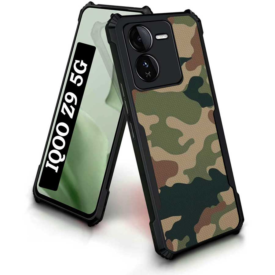Coberta Back Cover For iQoo Z9 5G Back Cover Case - Camoflague Green Camo PT99 D10180