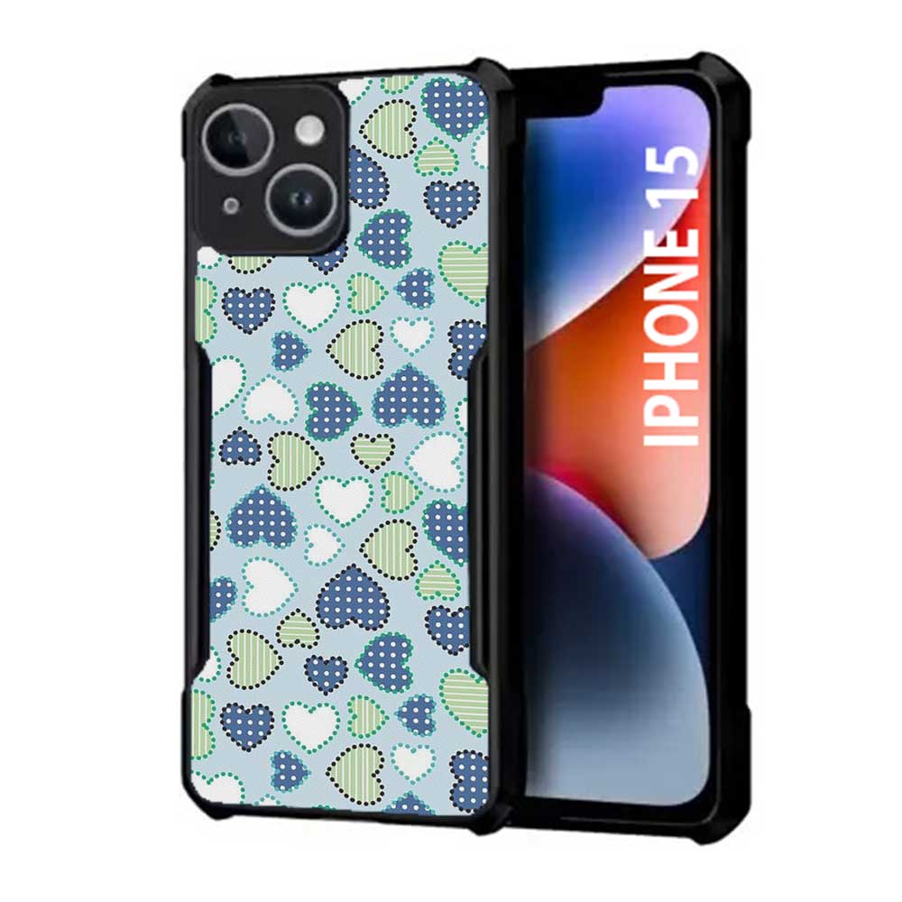 Coberta Back Cover For Apple iPhone 15 Back Cover Case - Hearts Confetti Love Gift Design PT99 D10282