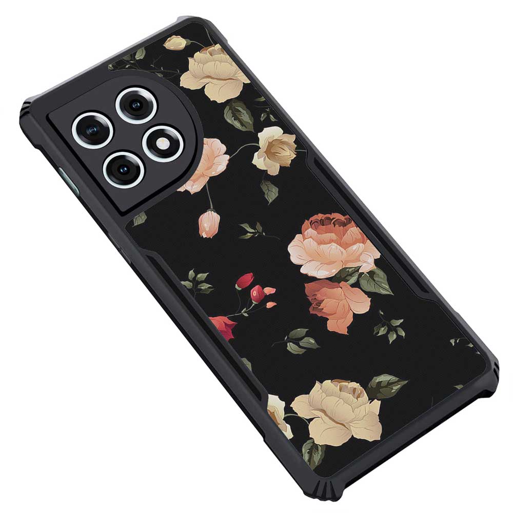 Coberta Back Cover For OnePlus 11 5G Back Cover Case - Bright Black Floral PT99 D11411