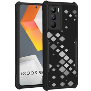 Coberta Back Cover For iQoo 9 SE 5G Back Cover Case - Black and Grey 3D pattern PT99 D11931
