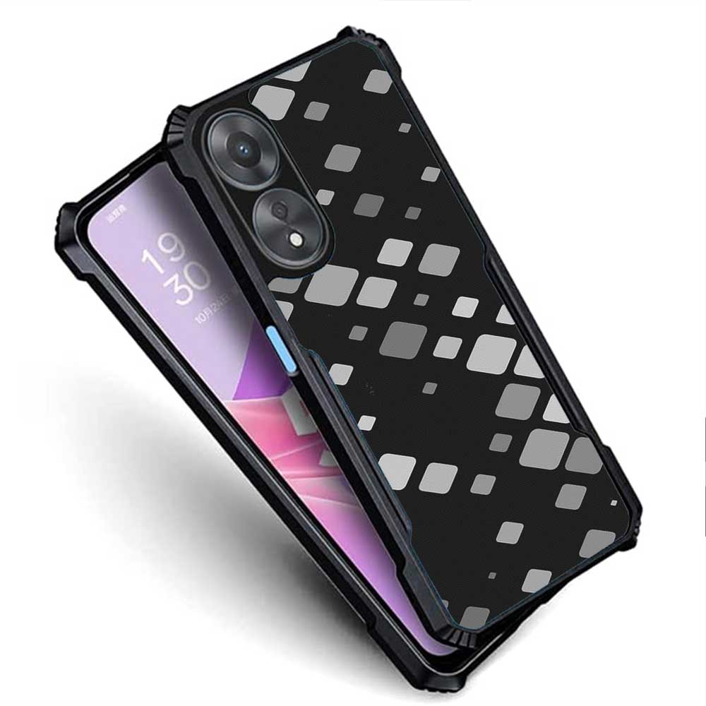 Coberta Back Cover For OPPO A58 Back Cover Case - Black and Grey 3D pattern PT99 D11931