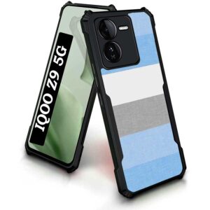 Coberta Back Cover For iQoo Z9 5G Back Cover Case - Blue white and Grey stripes PT99 D12659
