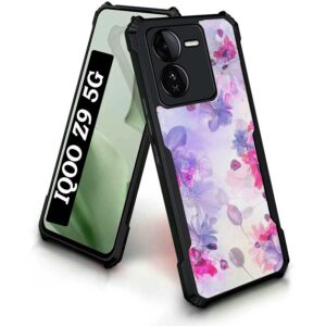 Coberta Back Cover For iQoo Z9 5G Back Cover Case - Pink purple floral for Her design PT99 D13617