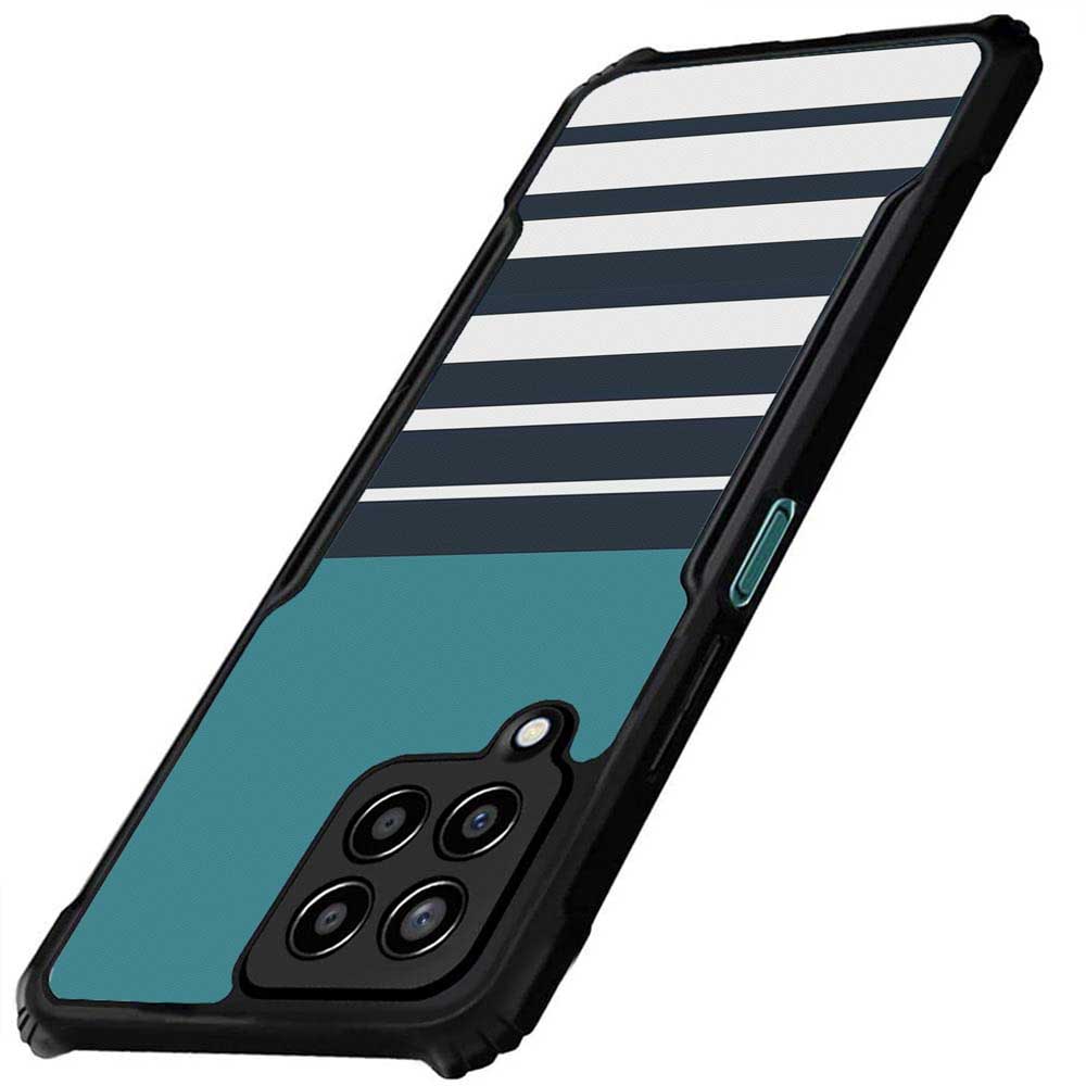 Coberta Back Cover For Samsung Galaxy A12 Back Cover Case - Cyan stripes PT99 D11847