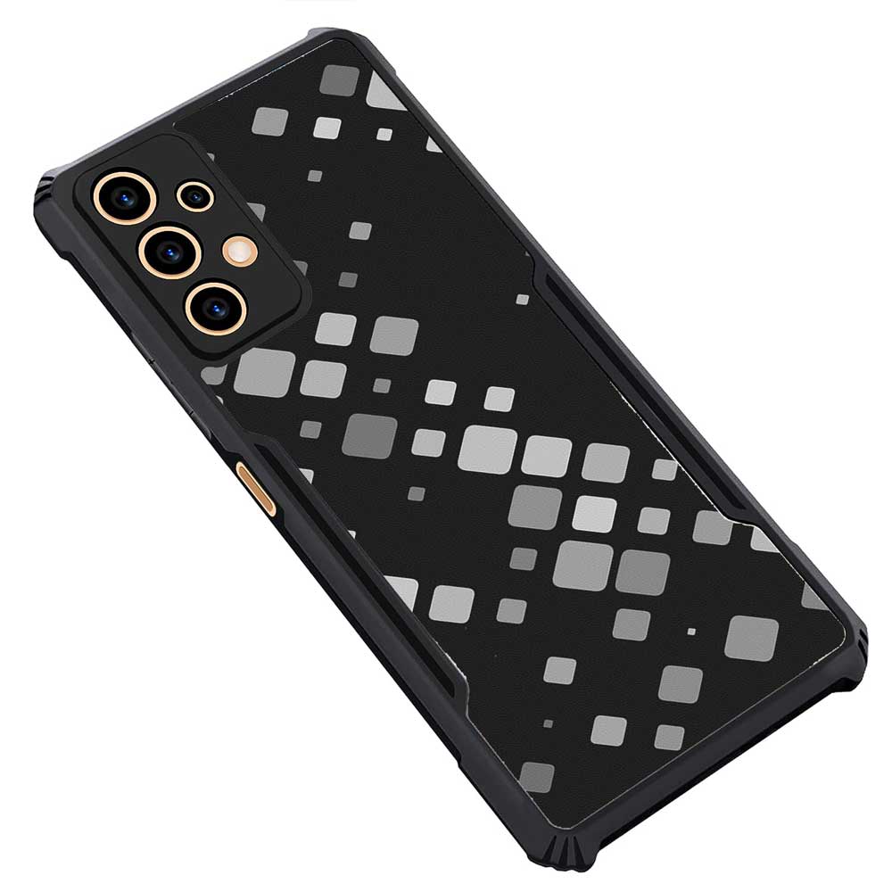 Coberta Back Cover For Samsung Galaxy A73 5G Back Cover Case - Black and Grey 3D pattern PT99 D11931