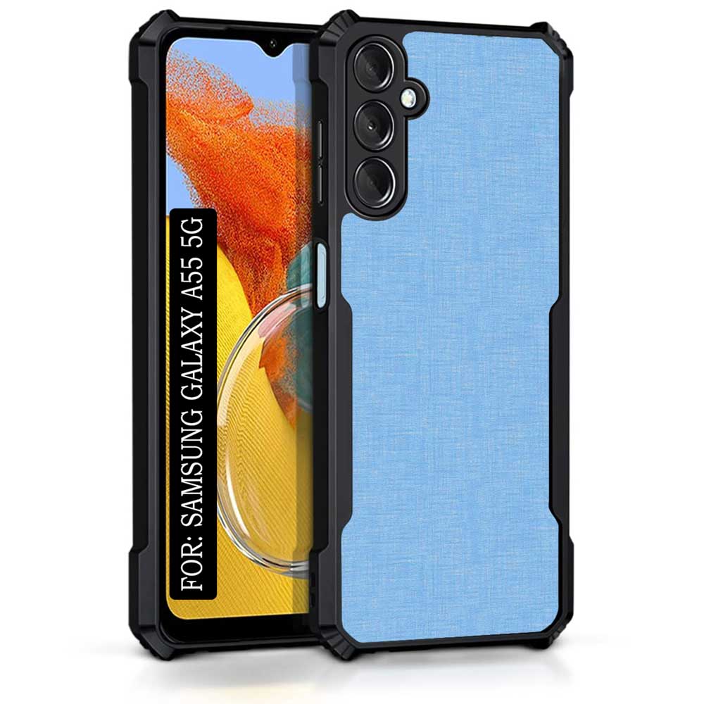 Coberta Back Cover For Samsung Galaxy A55 5G Back Cover Case - Plain Blue PT99 D12674