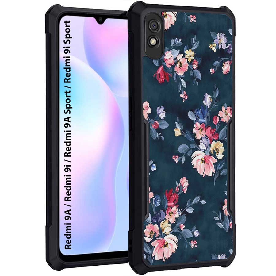 Coberta Back Cover For Redmi 9A Back Cover Case - Blue Floral PT99 D11648