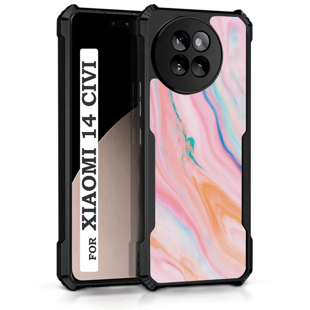Coberta Back Cover For Xiaomi 14 CIVI Back Cover Case - Pink Marble PT99 D11781