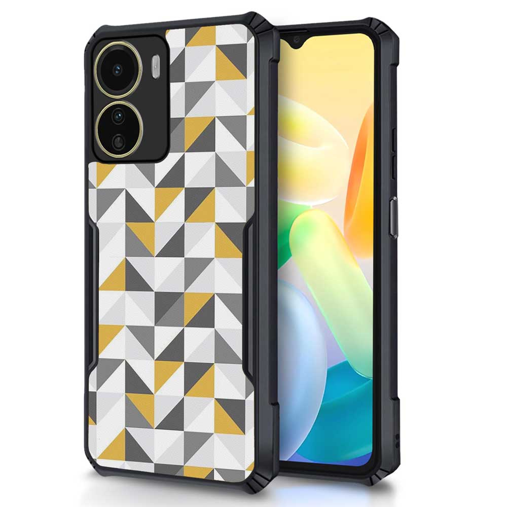 Coberta Back Cover For vivo T2x 5G Back Cover Case - 3D yellow grey blue pattern PT99 D11809