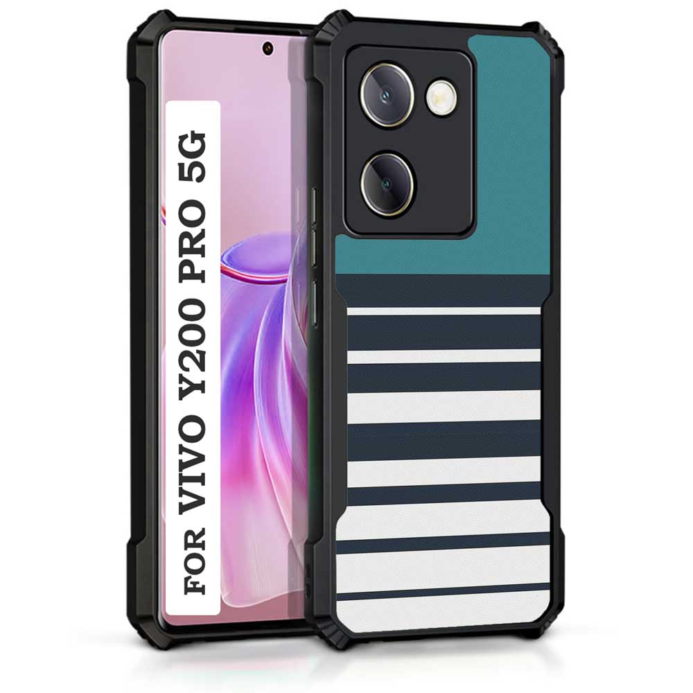 Coberta Back Cover For Vivo Y200 Pro 5G Back Cover Case - Cyan stripes PT99 D11847