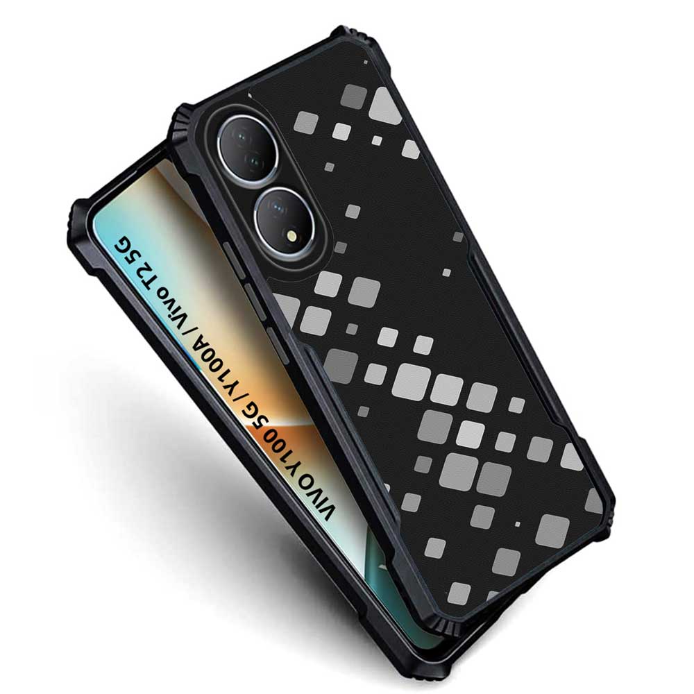 Coberta Back Cover For vivo T2 5G Back Cover Case - Black and Grey 3D pattern PT99 D11931