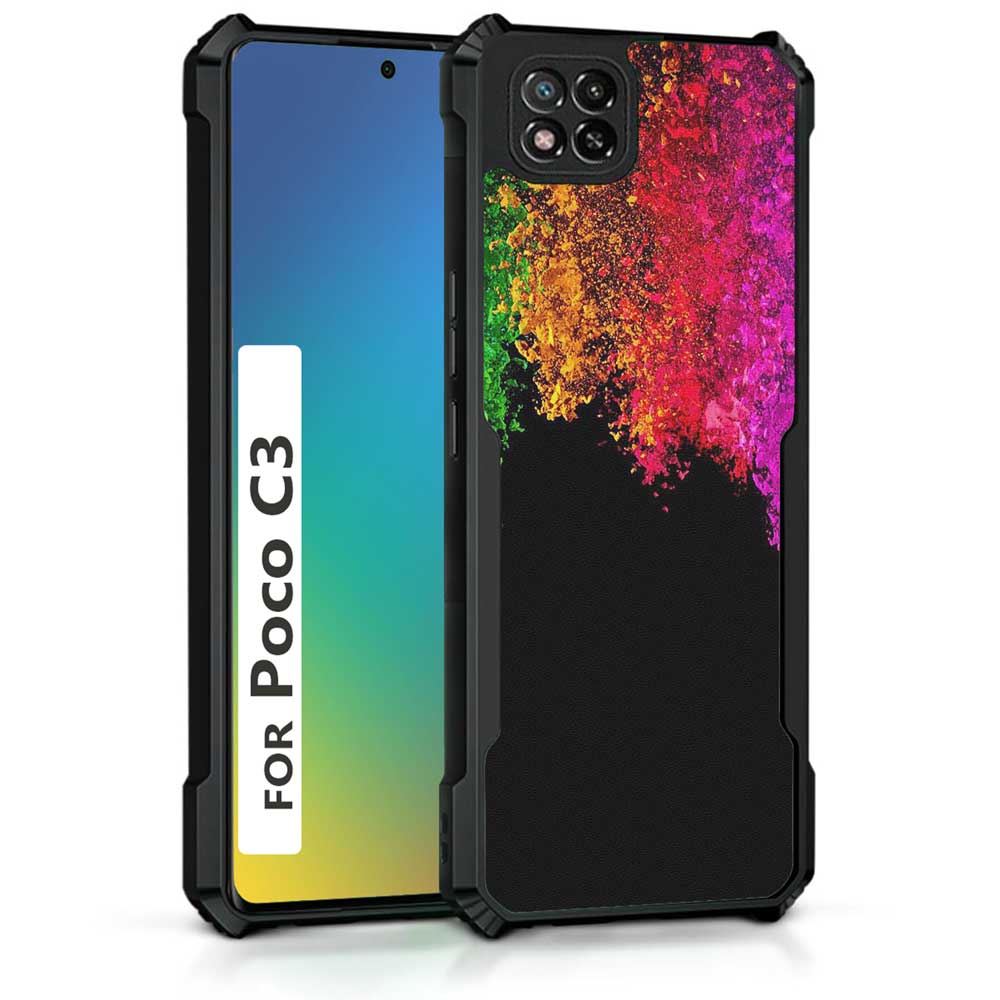 Coberta Back Cover For Poco C3 Back Cover Case - Colorful flowing waves PT99 D12109