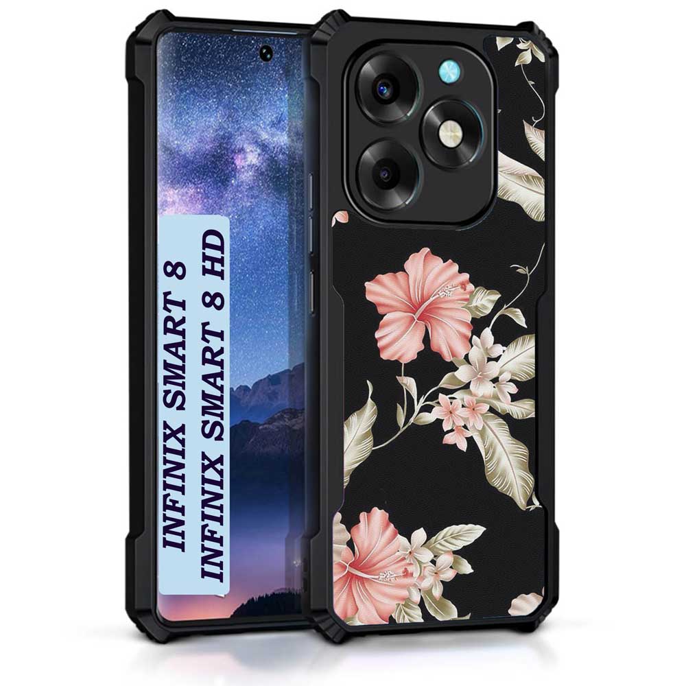 Coberta Back Cover For Infinix Smart 8 Back Cover Case - Pinkish red floral PT99 D12221