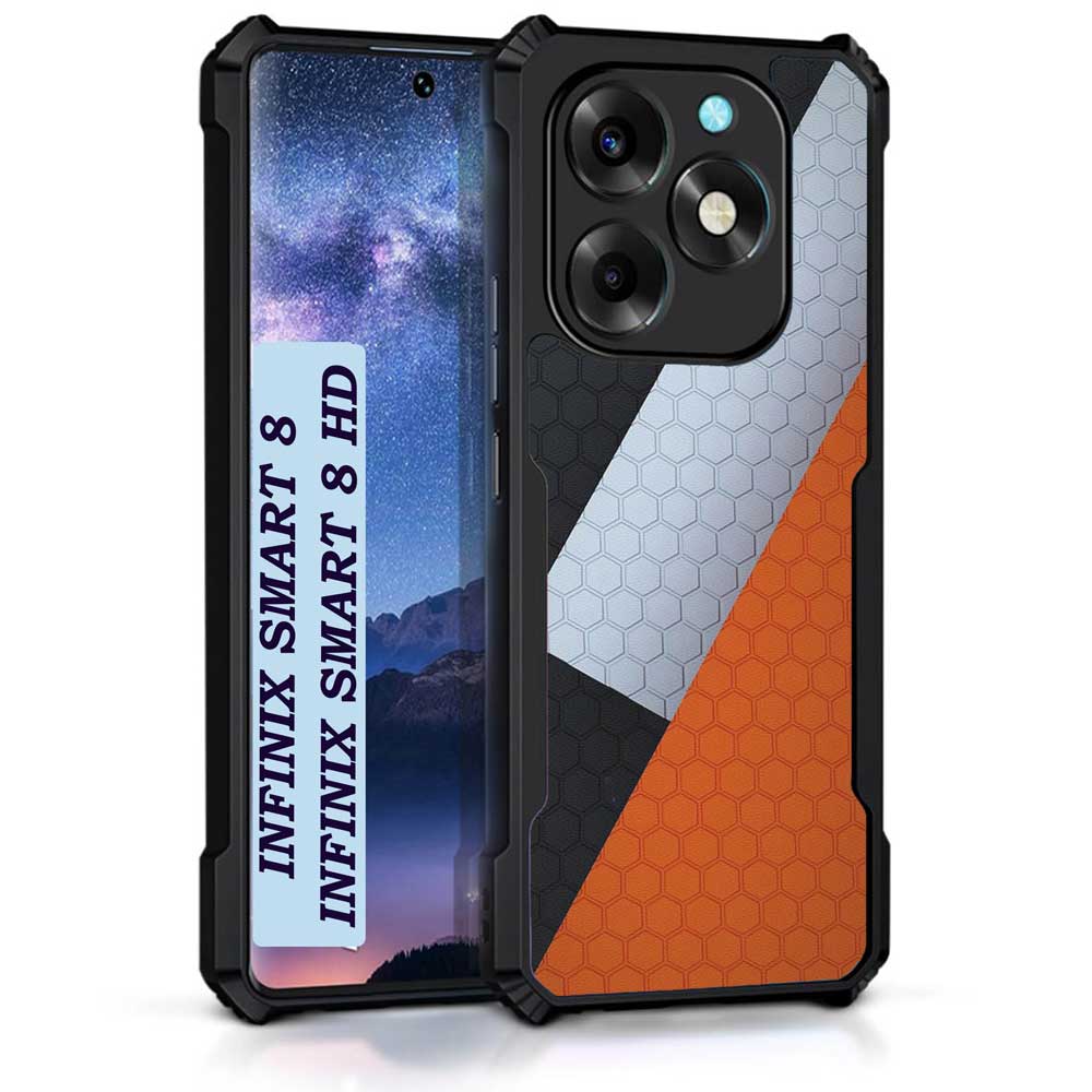 Coberta Back Cover For Infinix Smart 8 Back Cover Case - Honey comb pattern 3D design PT99 D12629