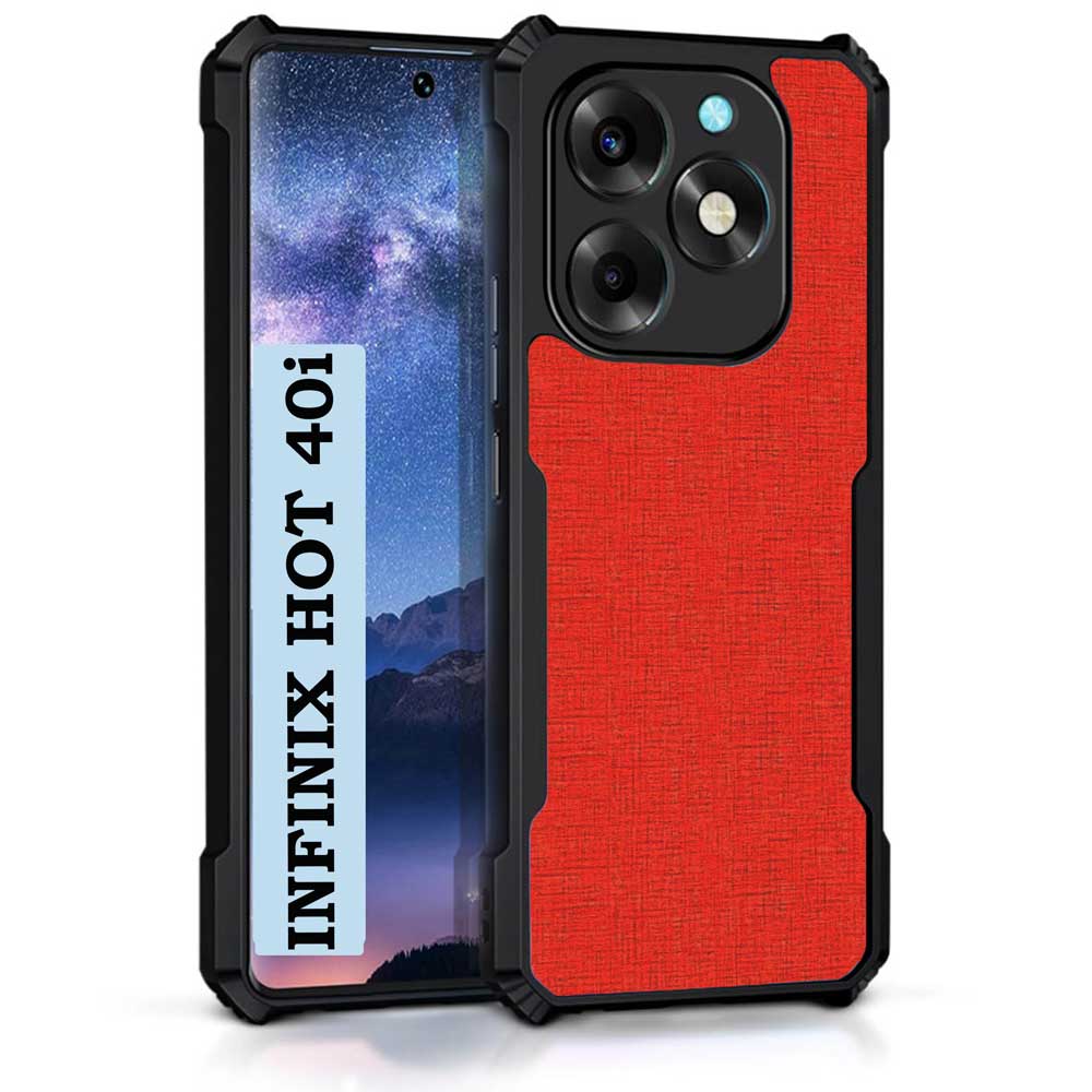 Coberta Back Cover For Infinix Hot 40i Back Cover Case - Plain Dark Red PT99 D12671