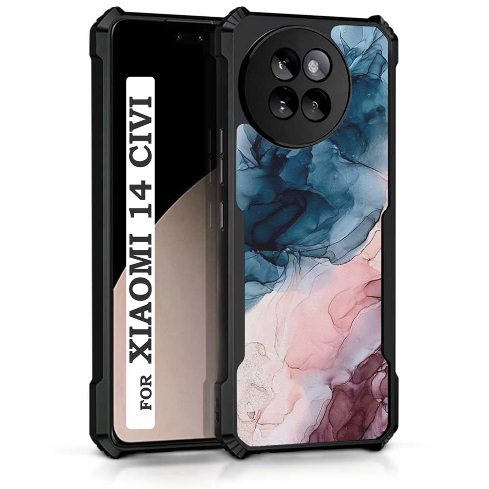 Coberta Back Cover For Xiaomi 14 CIVI Back Cover Case - Colorful Marble PT99 D12694