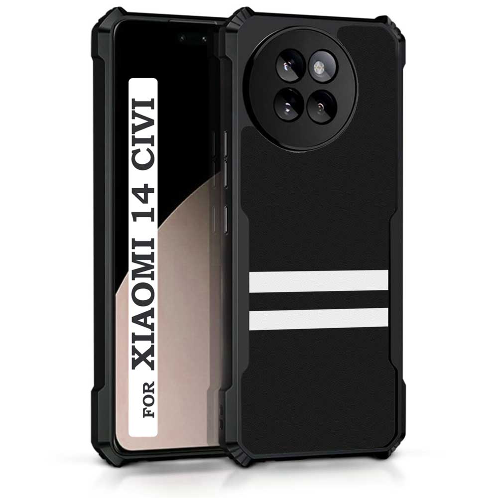 Coberta Back Cover For Xiaomi 14 CIVI Back Cover Case - Black and white stripes PT99 D12711