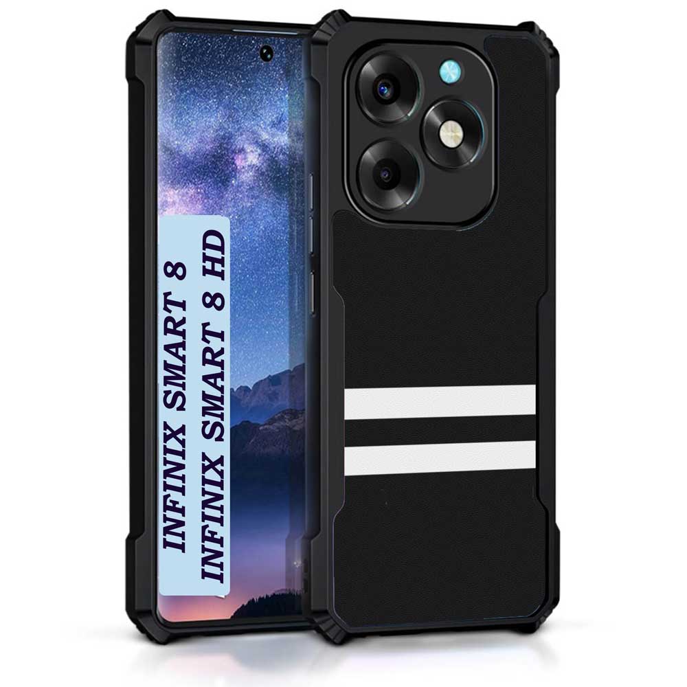 Coberta Back Cover For Infinix Smart 8 Back Cover Case - Black and white stripes PT99 D12711