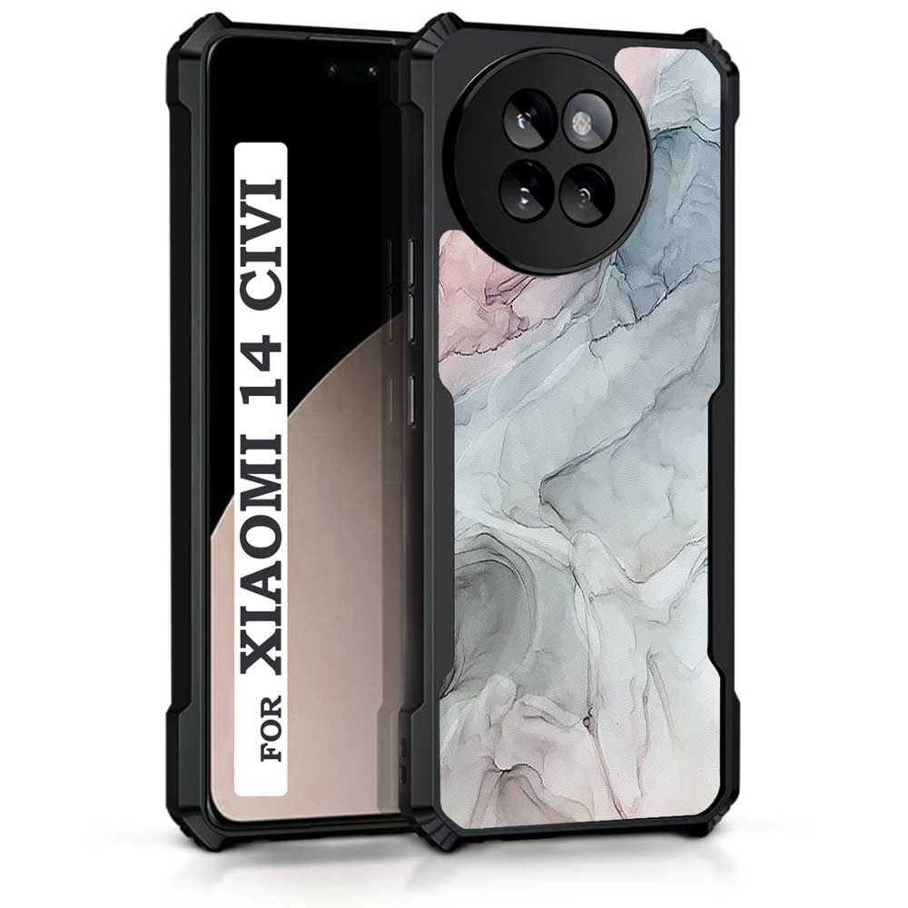 Coberta Back Cover For Xiaomi 14 CIVI Back Cover Case - Pink and Grey marble PT99 D12804