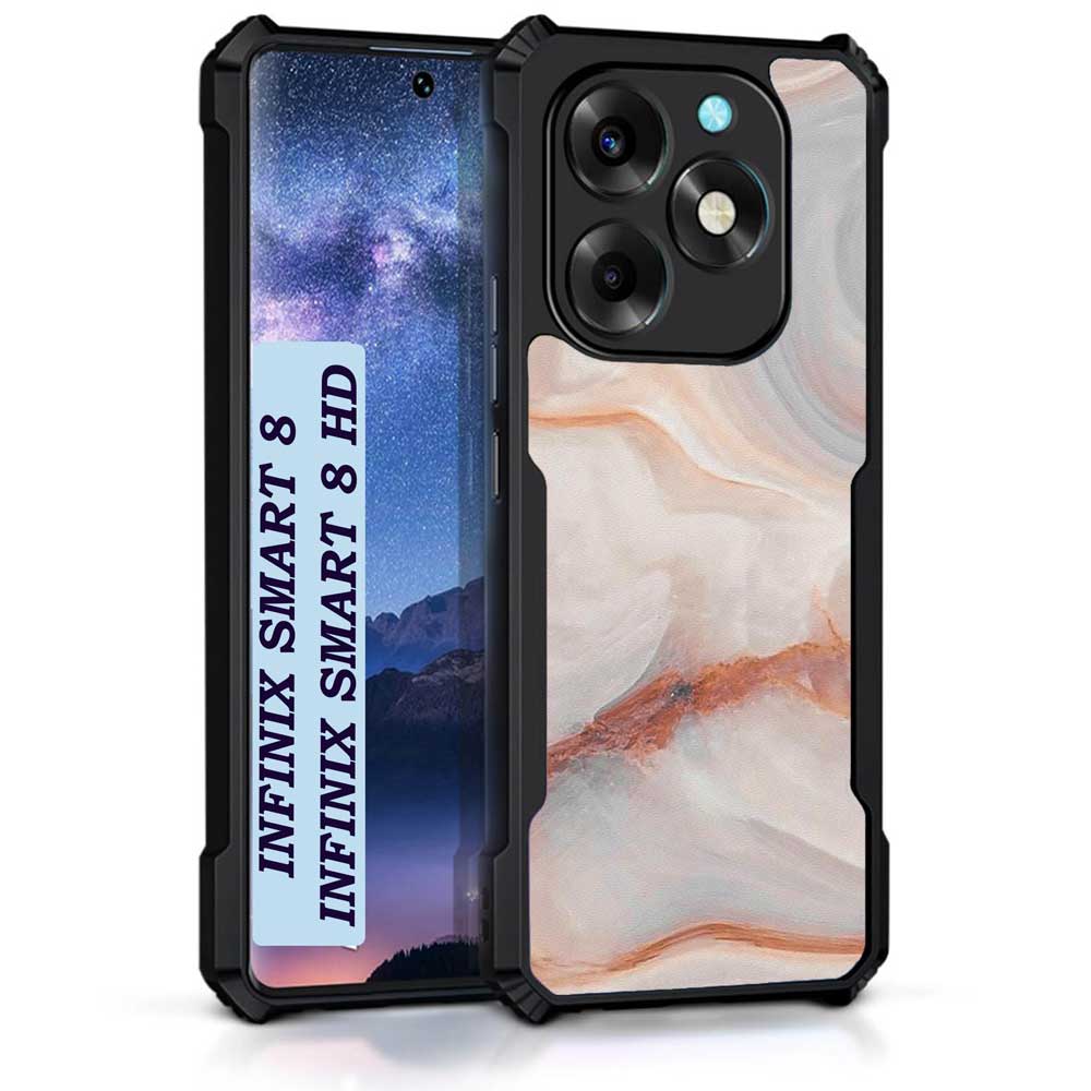 Coberta Back Cover For Infinix Smart 8 Back Cover Case - Light cream Marble PT99 D13123