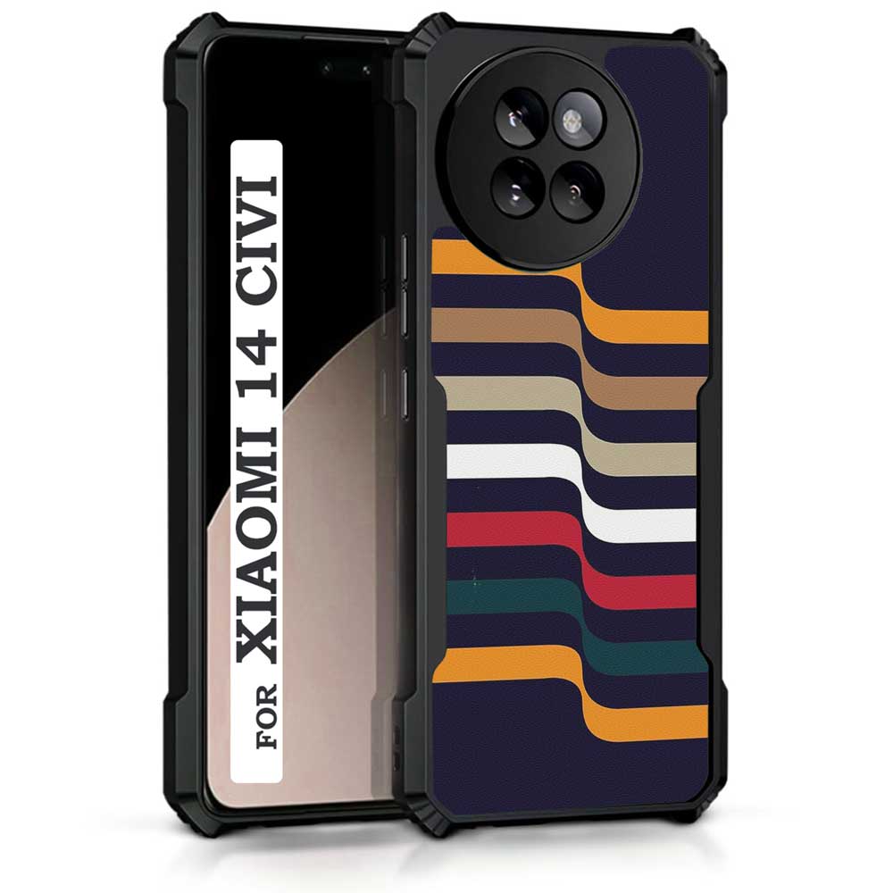 Coberta Back Cover For Xiaomi 14 CIVI Back Cover Case - 3D Flowing Stripes PT99 D13830