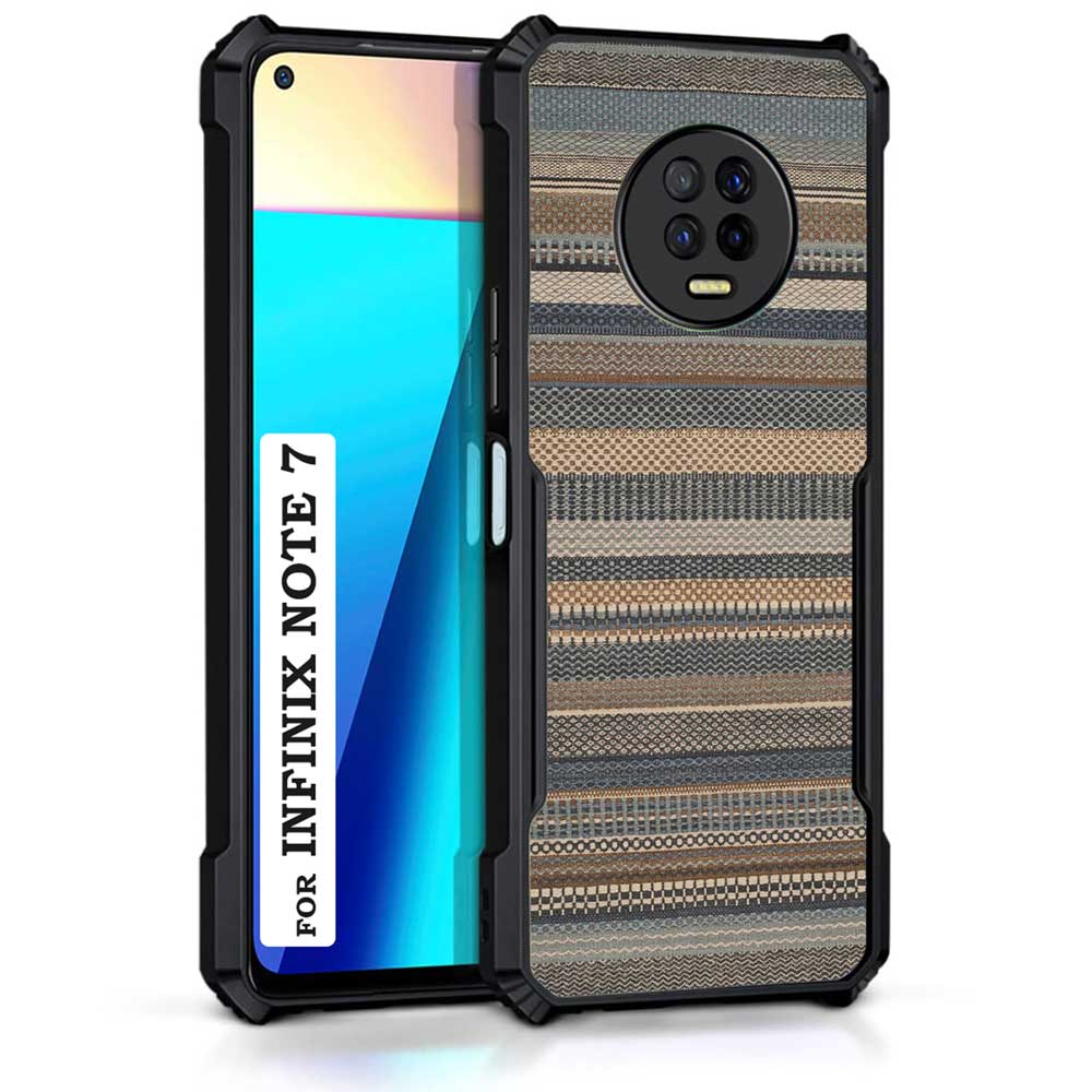 Coberta Back Cover For Infinix Note 7 Back Cover Case - Woven stripes patterns PT99 D15079