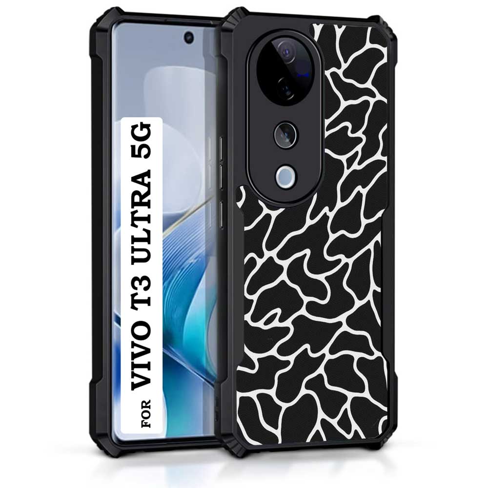 Coberta Back Cover For vivo T3 Ultra 5G Back Cover Case - Zig Zag Maze black and white PT99 D03692