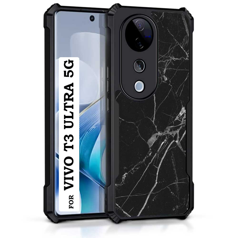 Coberta Back Cover For vivo T3 Ultra 5G Back Cover Case - Black Marble PT99 D11086
