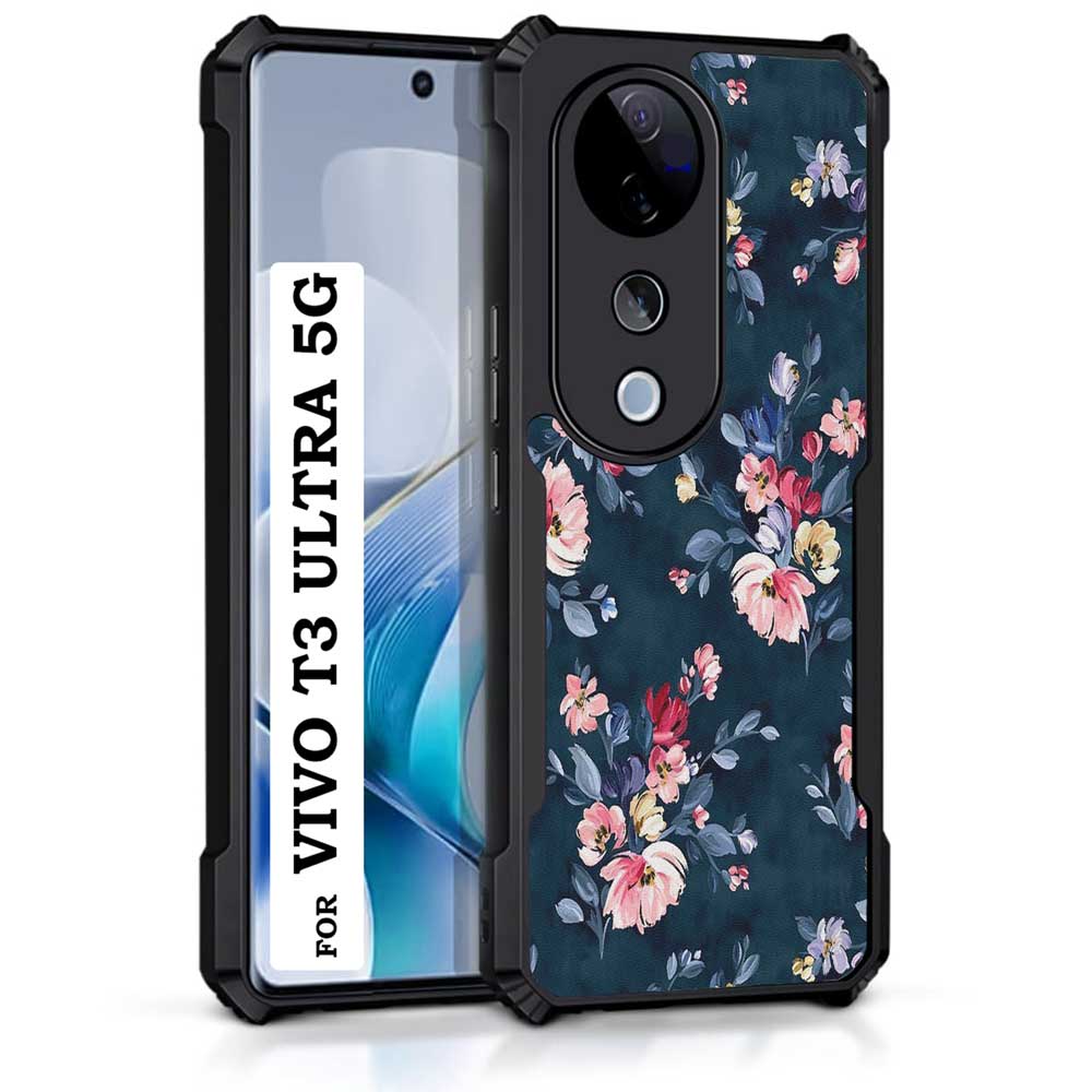Coberta Back Cover For vivo T3 Ultra 5G Back Cover Case - Blue Floral PT99 D11648
