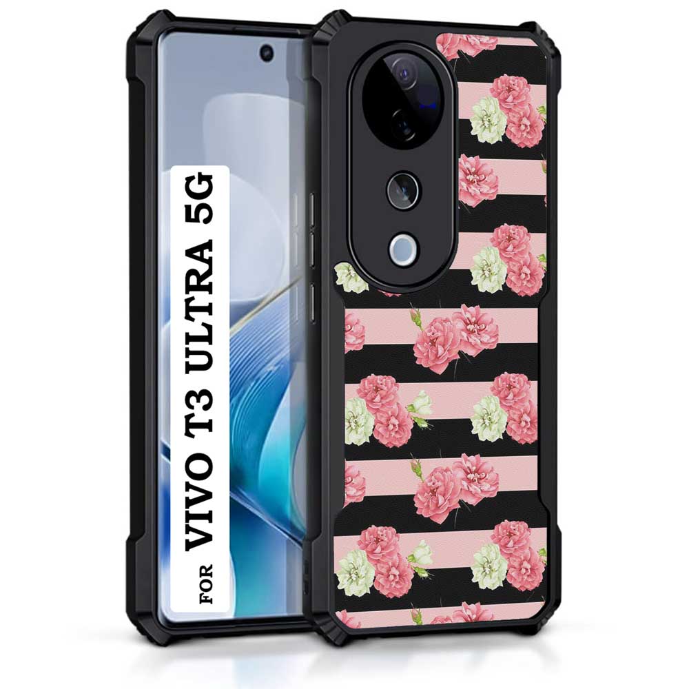 Coberta Back Cover For vivo T3 Ultra 5G Back Cover Case - Small Floral with stripes PT99 D11720