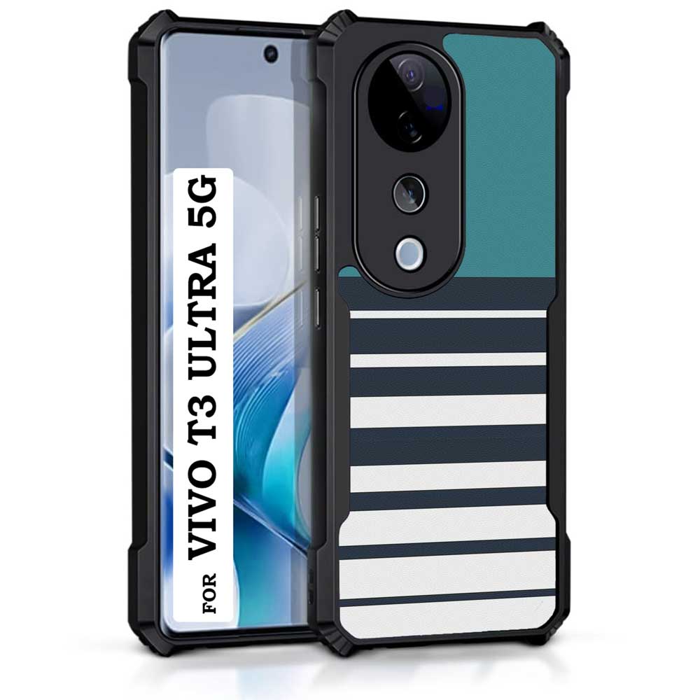 Coberta Back Cover For vivo T3 Ultra 5G Back Cover Case - Cyan stripes PT99 D11847
