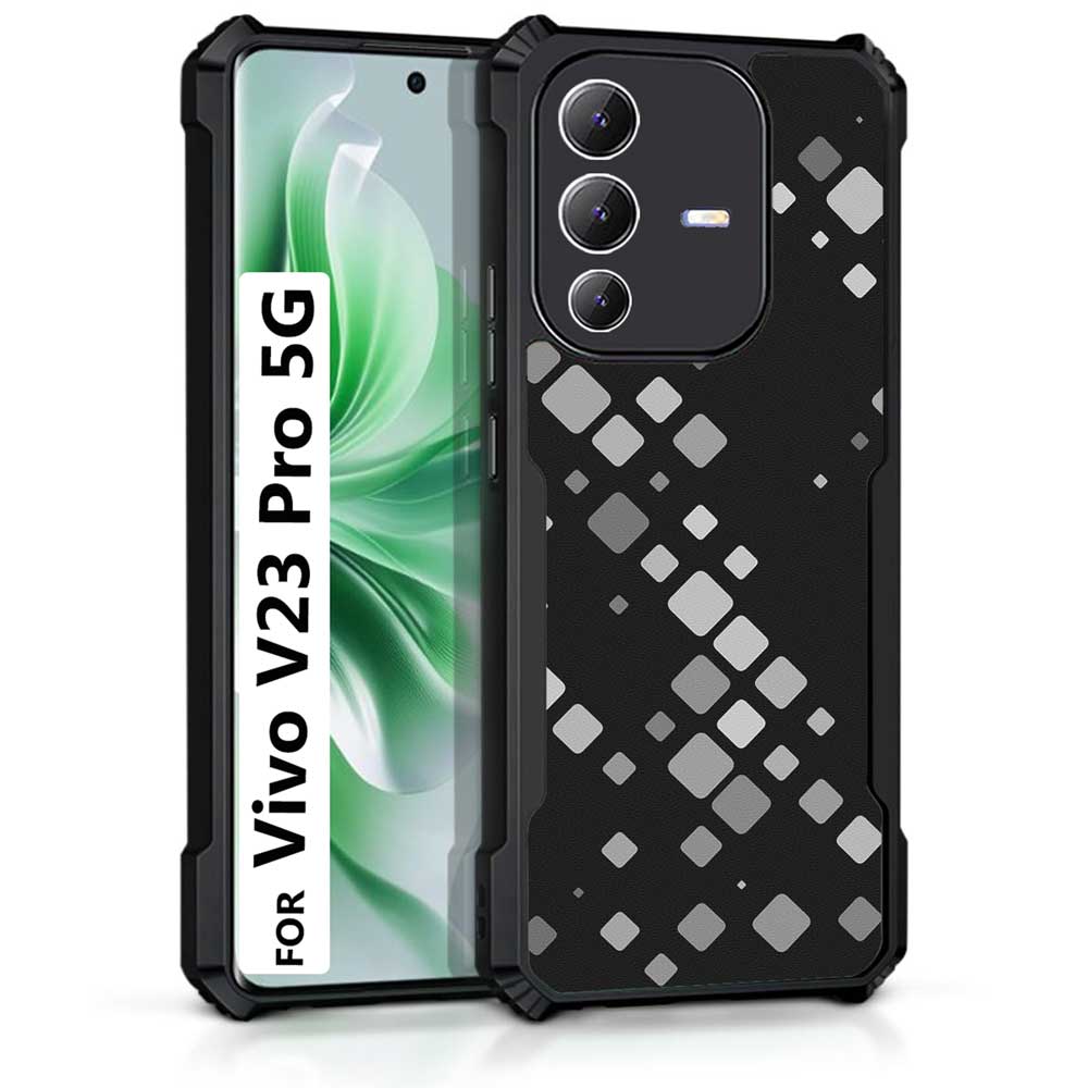 Coberta Back Cover For Vivo V23 Pro 5G Back Cover Case - Black and Grey 3D pattern PT99 D11931