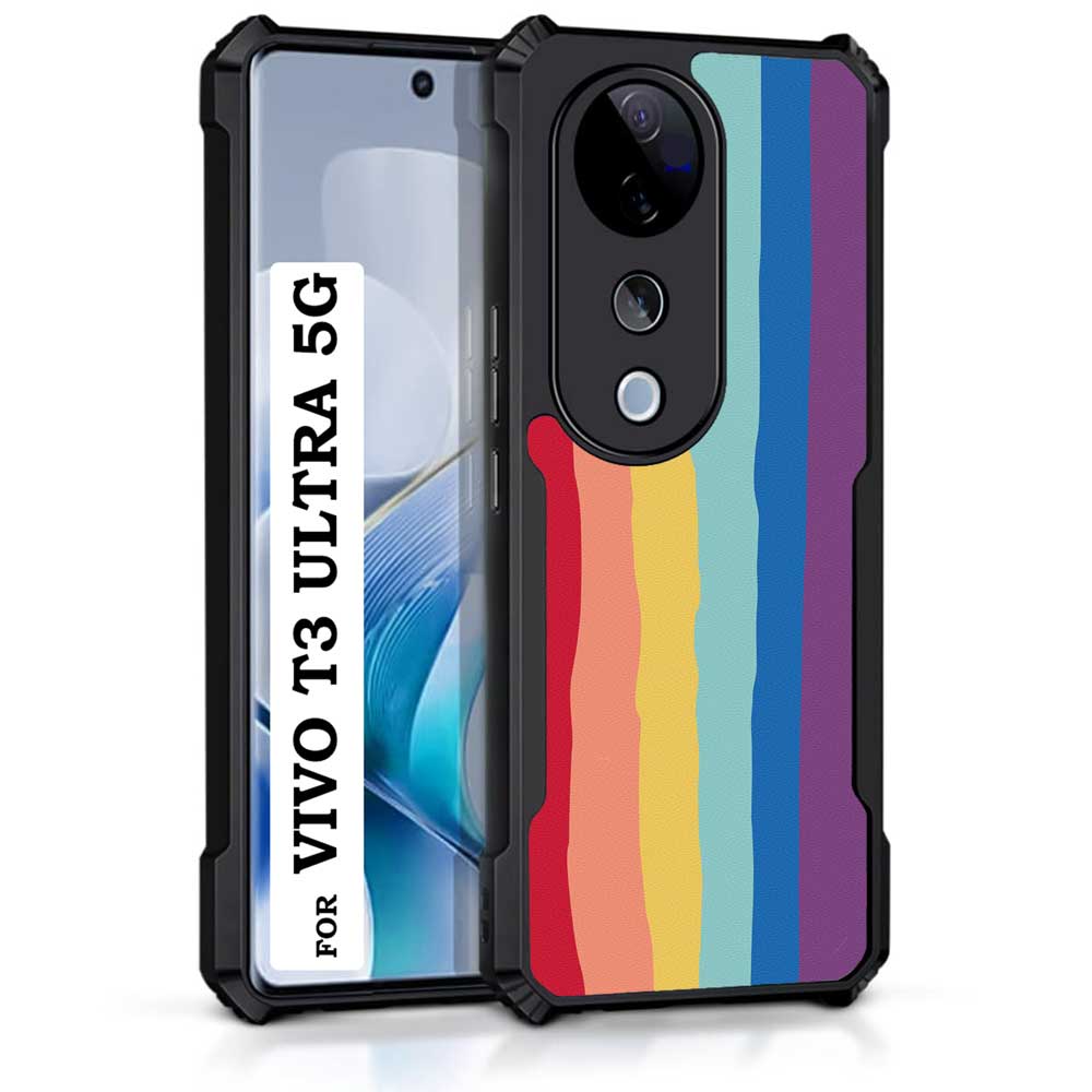 Coberta Back Cover For vivo T3 Ultra 5G Back Cover Case - Colorful rainbow stripes PT99 D13201