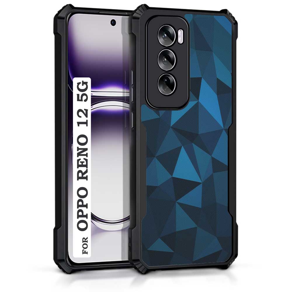 Coberta Back Cover For Oppo Reno 12 5G Back Cover Case - Dark Blue Abstract PT99 D14943