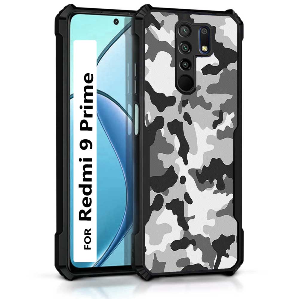 Coberta Back Cover For Redmi 9 Prime Back Cover Case - White camoflague camo PT99 D11665