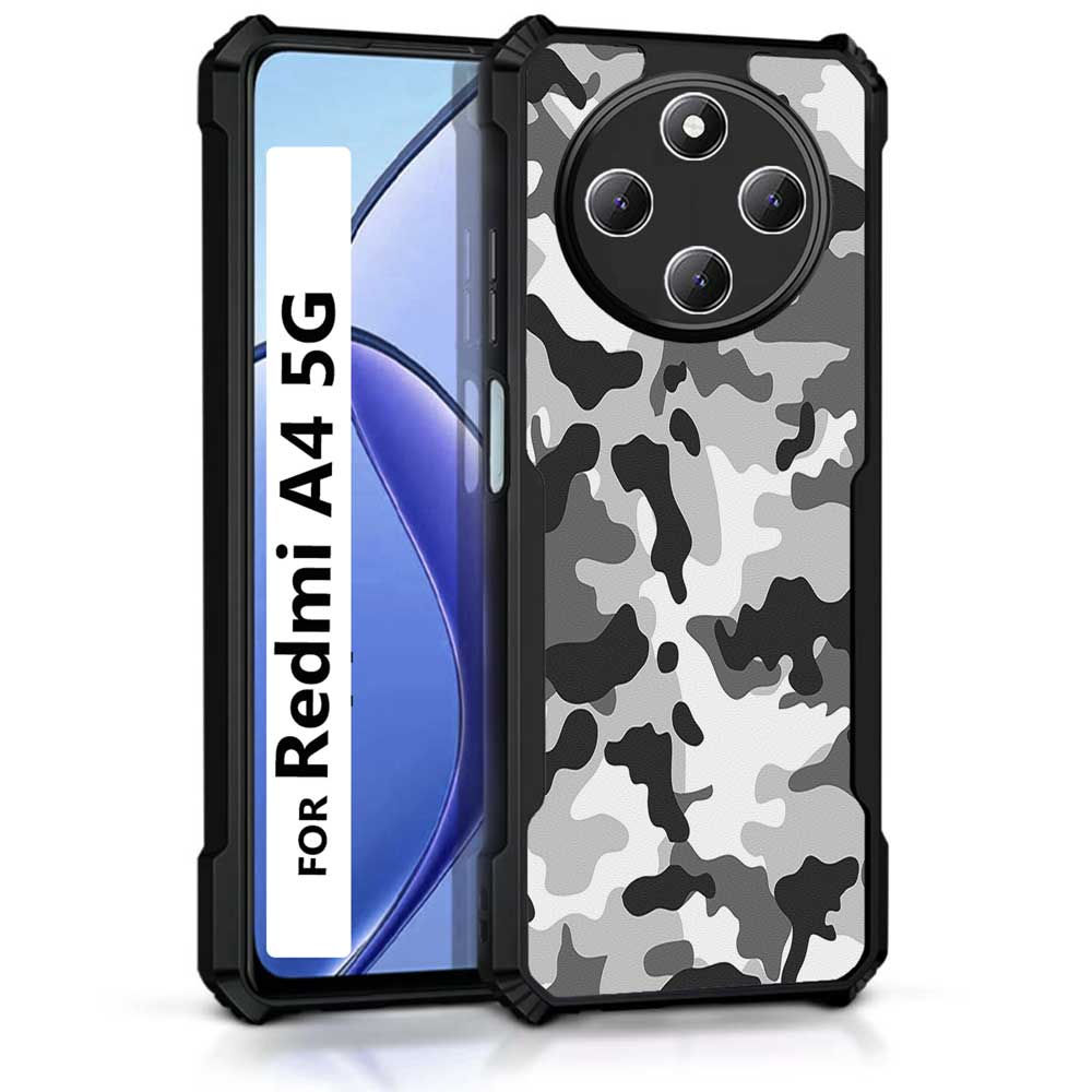 Coberta Back Cover For Redmi A4 5G Back Cover Case - White camoflague camo PT99 D11665