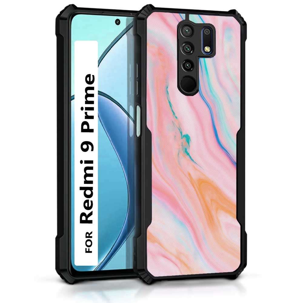 Coberta Back Cover For Redmi 9 Prime Back Cover Case - Pink Marble PT99 D11781