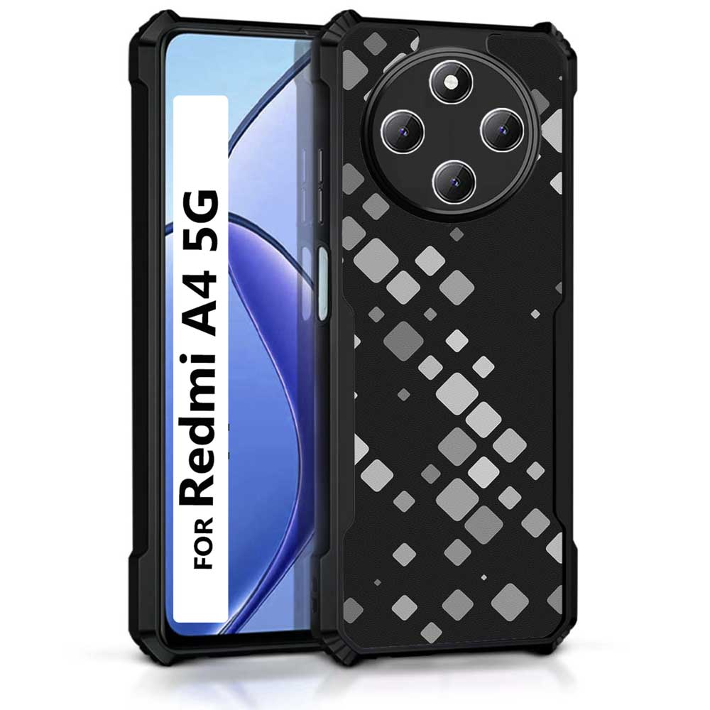 Coberta Back Cover For Redmi A4 5G Back Cover Case - Black and Grey 3D pattern PT99 D11931