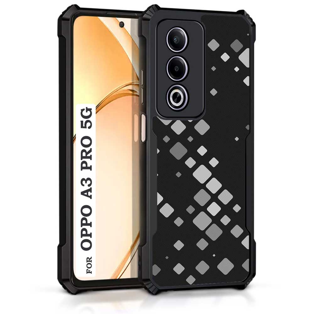 Coberta Back Cover For Oppo A3 Pro 5G Back Cover Case - Black and Grey 3D pattern PT99 D11931