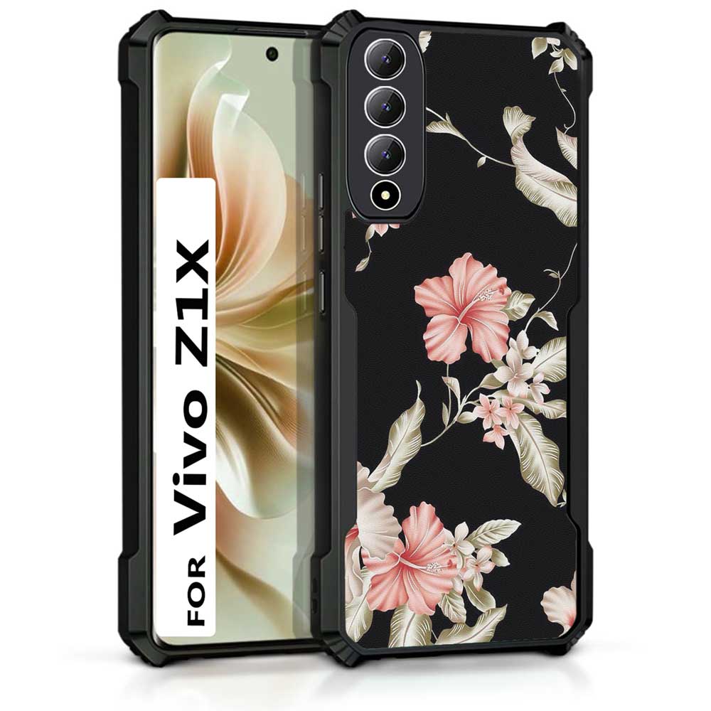 Coberta Back Cover For Vivo Z1x Back Cover Case - Pinkish red floral PT99 D12221