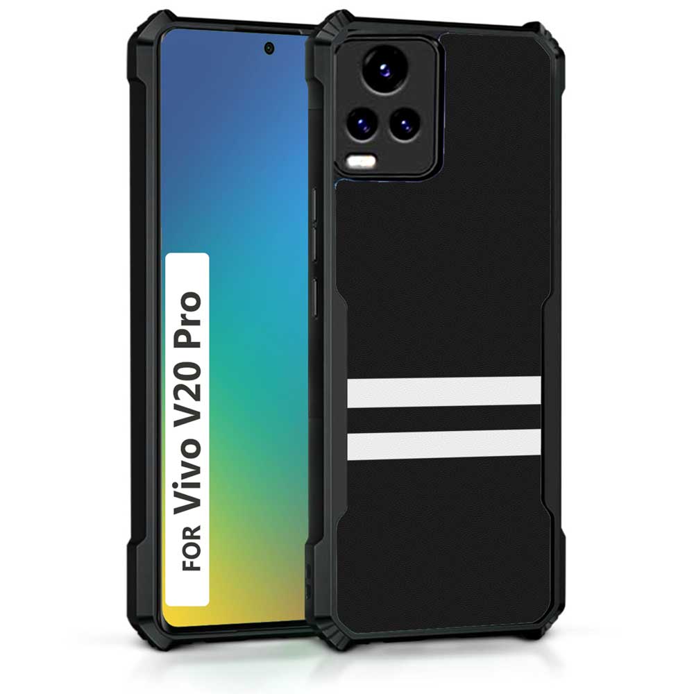 Coberta Back Cover For Vivo V20 Pro Back Cover Case - Black and white stripes PT99 D12711