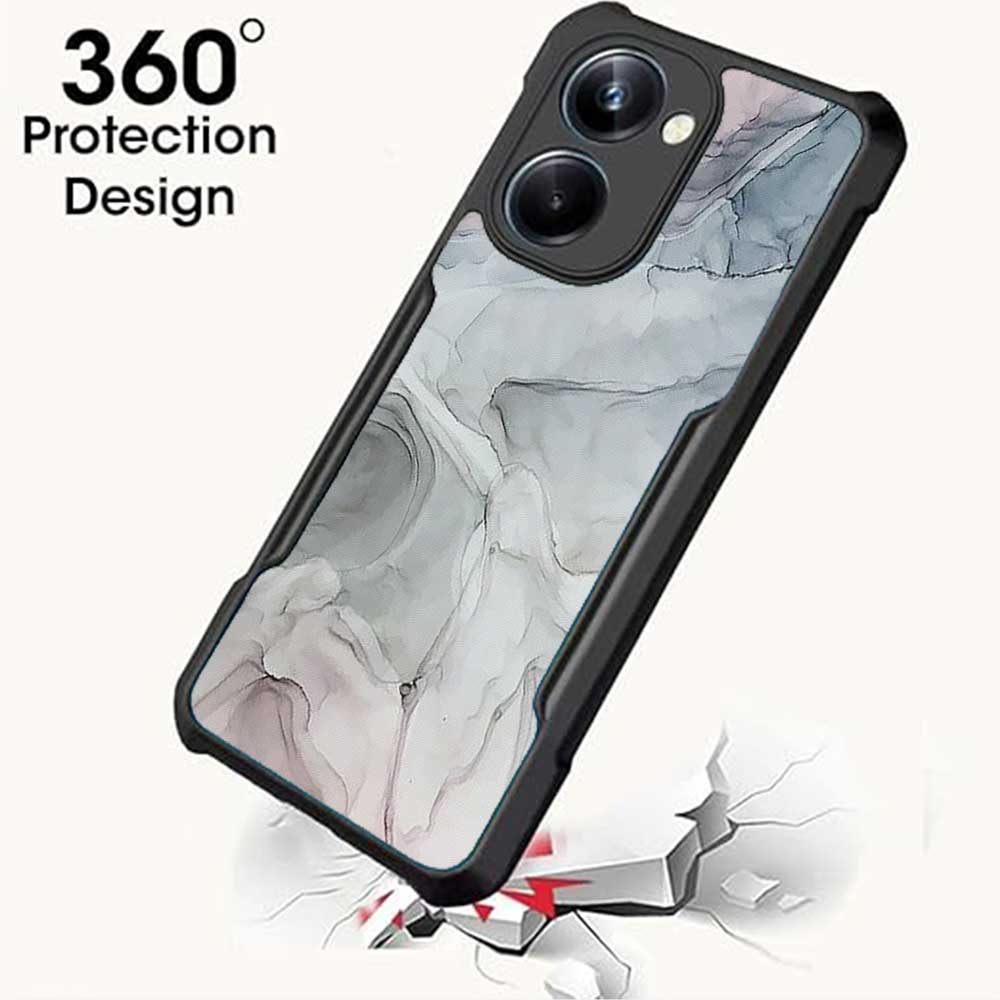 Coberta Back Cover For Vivo Y36 Back Cover Case - Pink and Grey marble PT99 D12804