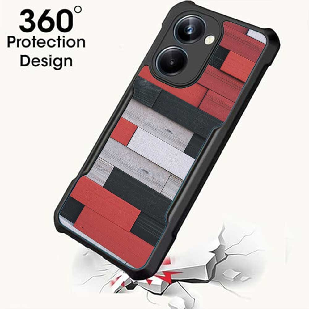 Coberta Back Cover For Vivo Y36 Back Cover Case - Colorful red black white bricks PT99 D13038