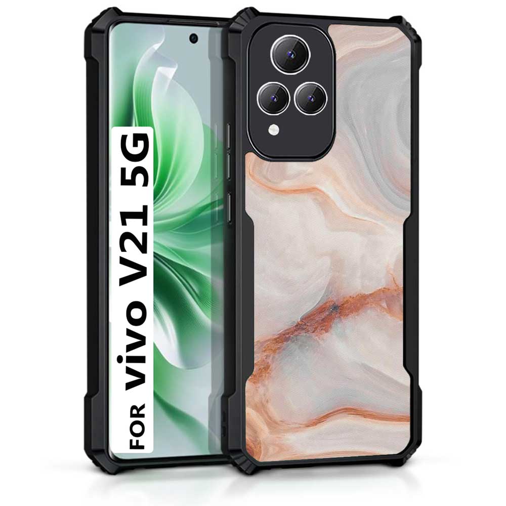 Coberta Back Cover For Vivo V21 5G Back Cover Case - Light cream Marble PT99 D13123