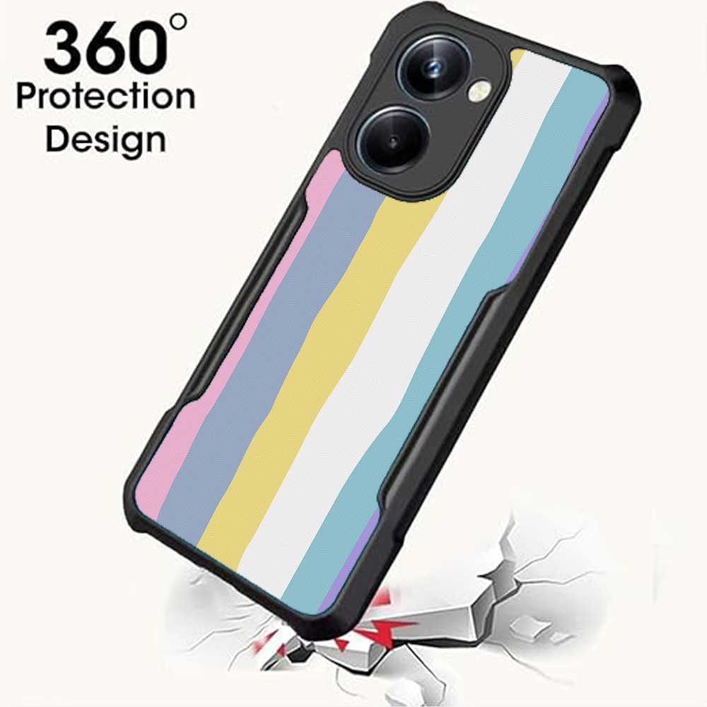 Coberta Back Cover For Vivo Y36 Back Cover Case - Light Rainbow stripes PT99 D13203