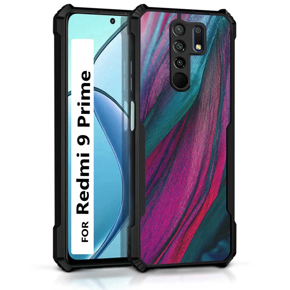 Coberta Back Cover For Redmi 9 Prime Back Cover Case - Pink Cyan dark Marble design PT99 D13619