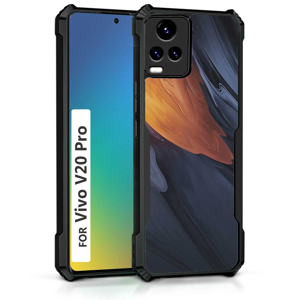 Coberta Back Cover For Vivo V20 Pro Back Cover Case - Yellow and Grey 3D pattern PT99 D13621