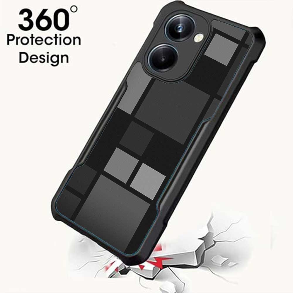 Coberta Back Cover For Vivo Y36 Back Cover Case - Small black Checks Design PT99 D13772