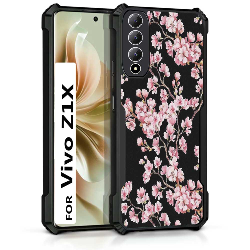 Coberta Back Cover For Vivo Z1x Back Cover Case - Small pink Floral PT99 D13816