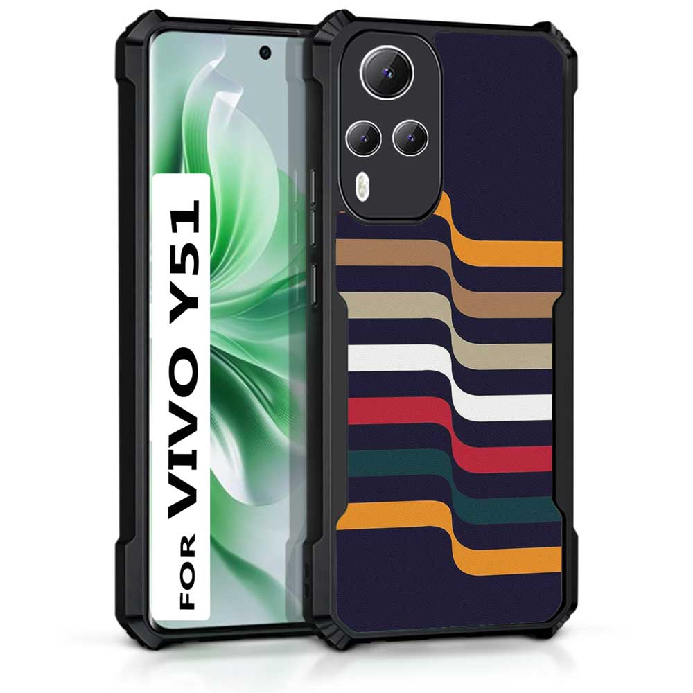 Coberta Back Cover For Vivo Y51 2020 Back Cover Case - 3D Flowing Stripes PT99 D13830